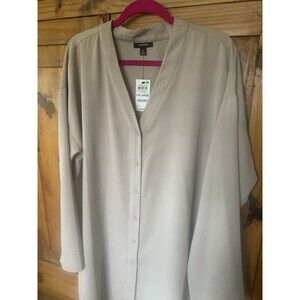 NWT Alfani Long Sleeve Button Front Tunic Size XXL